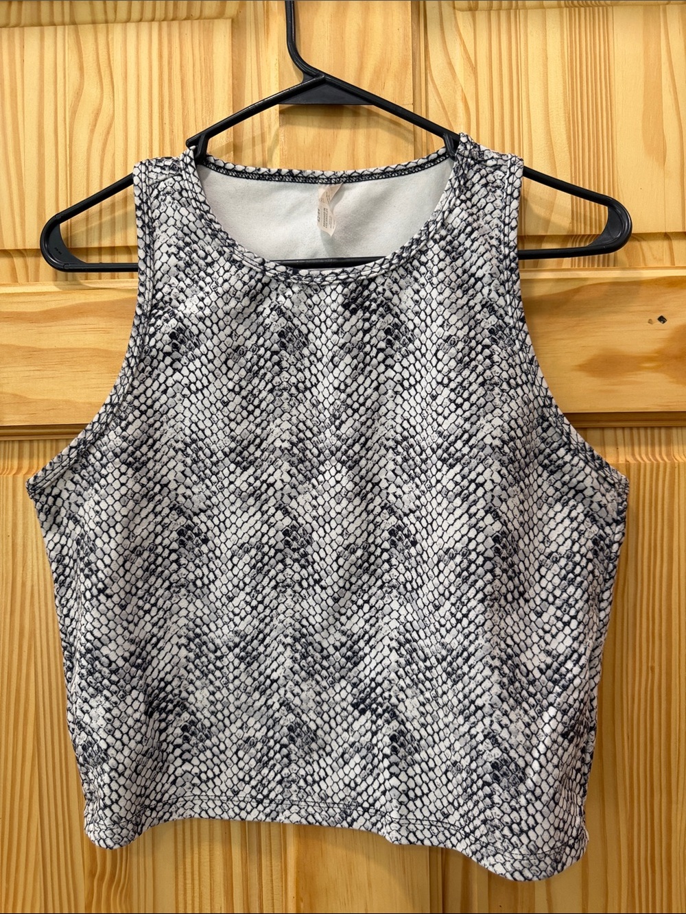 Balance Collection Snake-Print Cropped Tank Top
